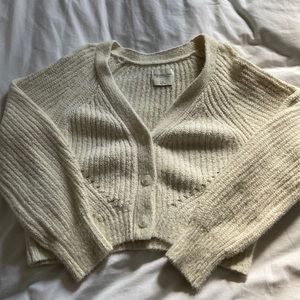 Abercrombie & Fitch soft cream colored cardigan sweater